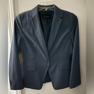 Banana Republic Navy Blue Blazer with Notched Lapels and Fitted Silhouette